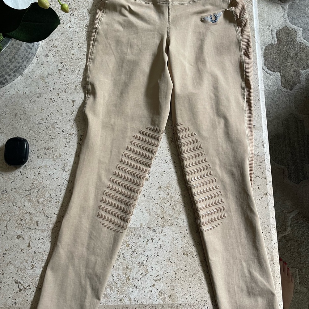TuffRider Beige Riding Pants with Knee Patches